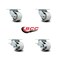 Service Caster 3.25 Inch Semi Steel Swivel Caster Set with Roller Bearings 2 Brakes SCC SCC-30CS3420-SSR-2-SLB-2 - alternate 6
